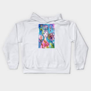 Moon Garden Girl Kids Hoodie